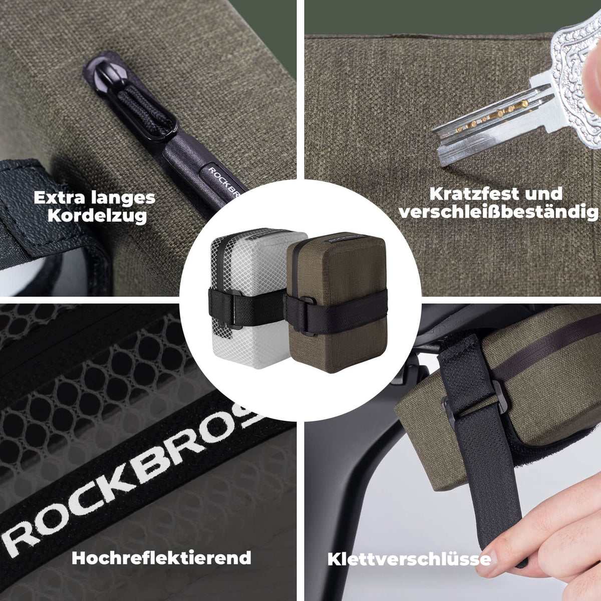 ROCKBROS Cykelsadeltaske Let Kompakt Vandtæt Racercykel MTB