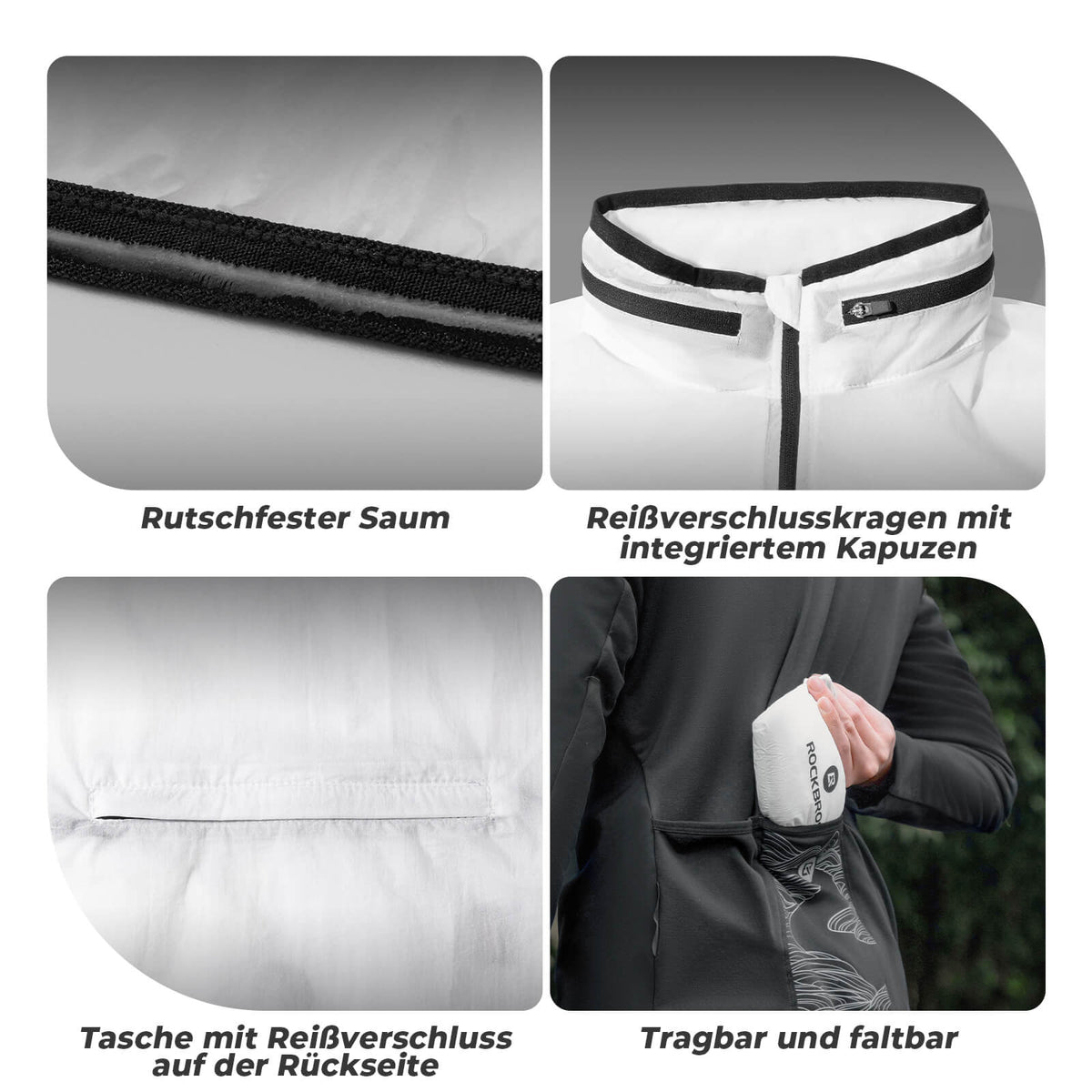 ROCKBROS Let cykeljakke Selvlydende Foldbar Sommer Herre/Dame