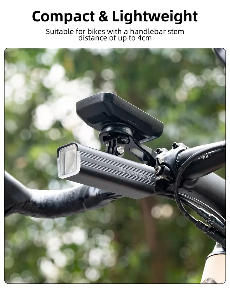ROCKBROS cykelcomputerholder til Garmin Bryton Wahoo GPS styrholder aluminium