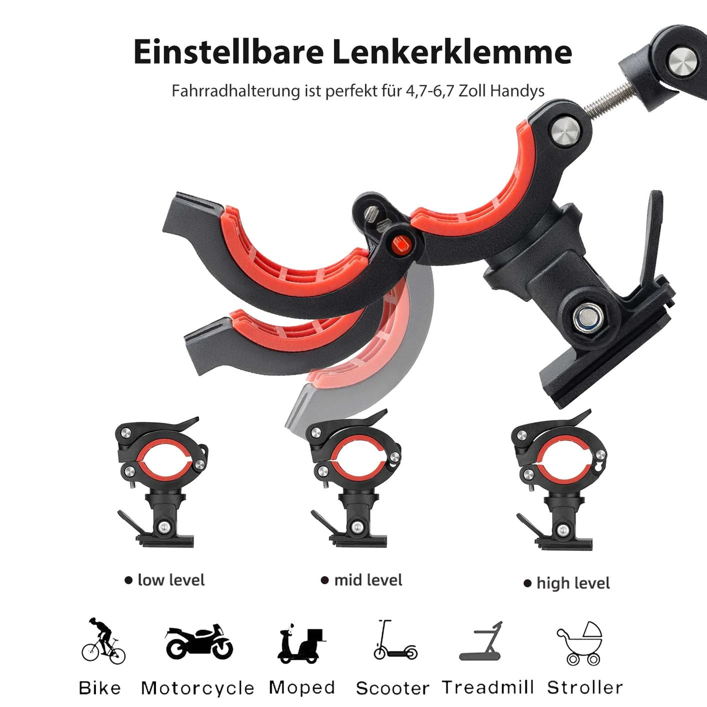 ROCKBROS cykel mobiltelefon holder motorcykel holder styr 360° universal smartphone
