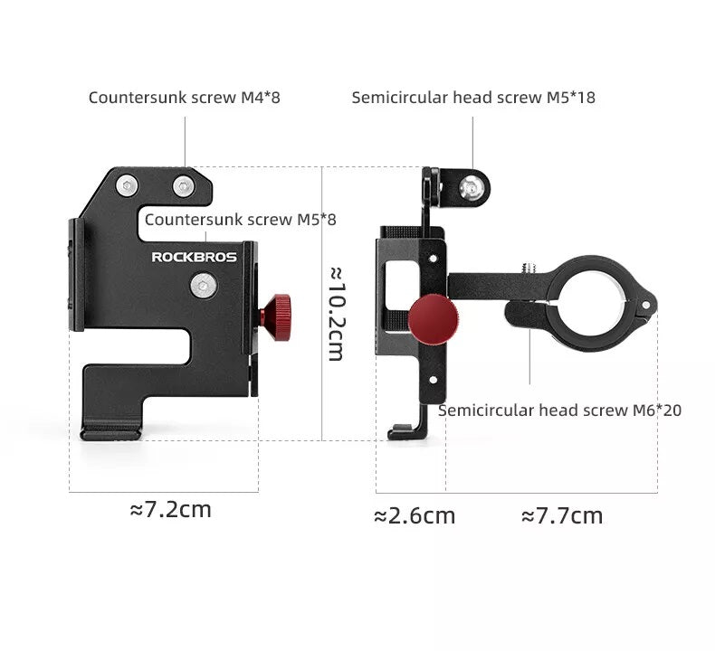ROCKBROS cykel mobiltelefon holder styr telefon holder til smartphone 4,7-7,09 tommer