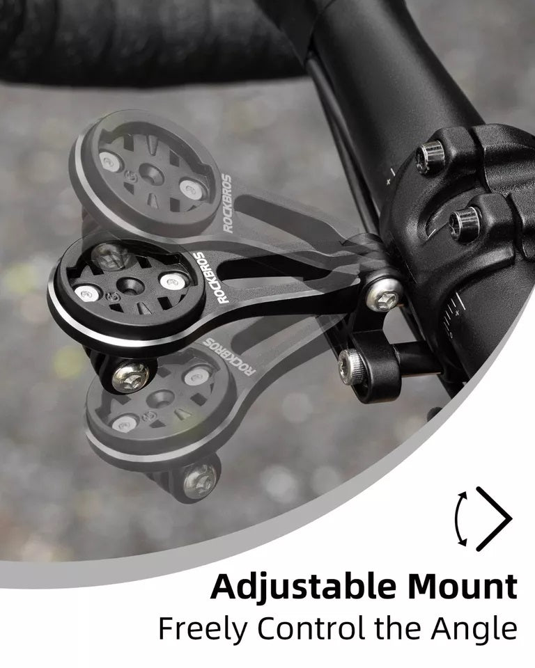 ROCKBROS cykelcomputerholder til Garmin Bryton Wahoo GPS styrholder aluminium