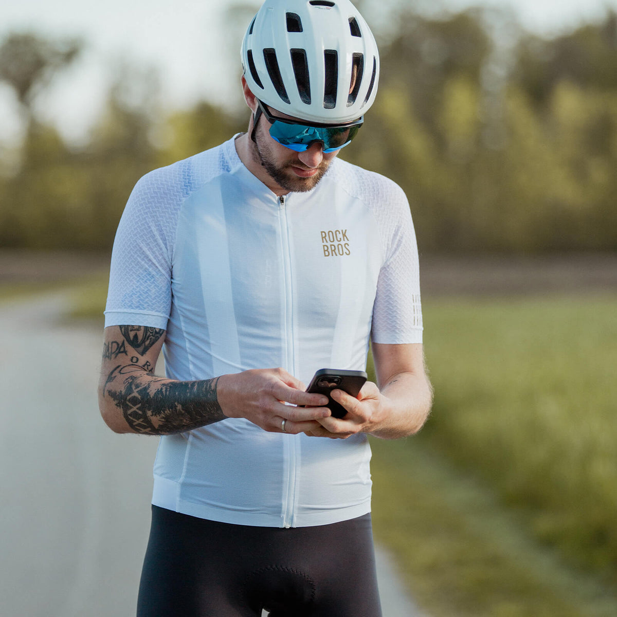 ROCKBROS Herre Kortærmet Højtydende Cykeltrøje Jersey til MTB & Racer