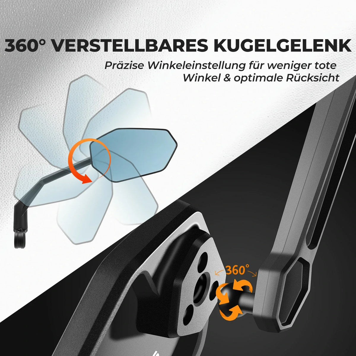 ROCKBROS Cykel-bag spejl til cykelstyr 20–23 mm