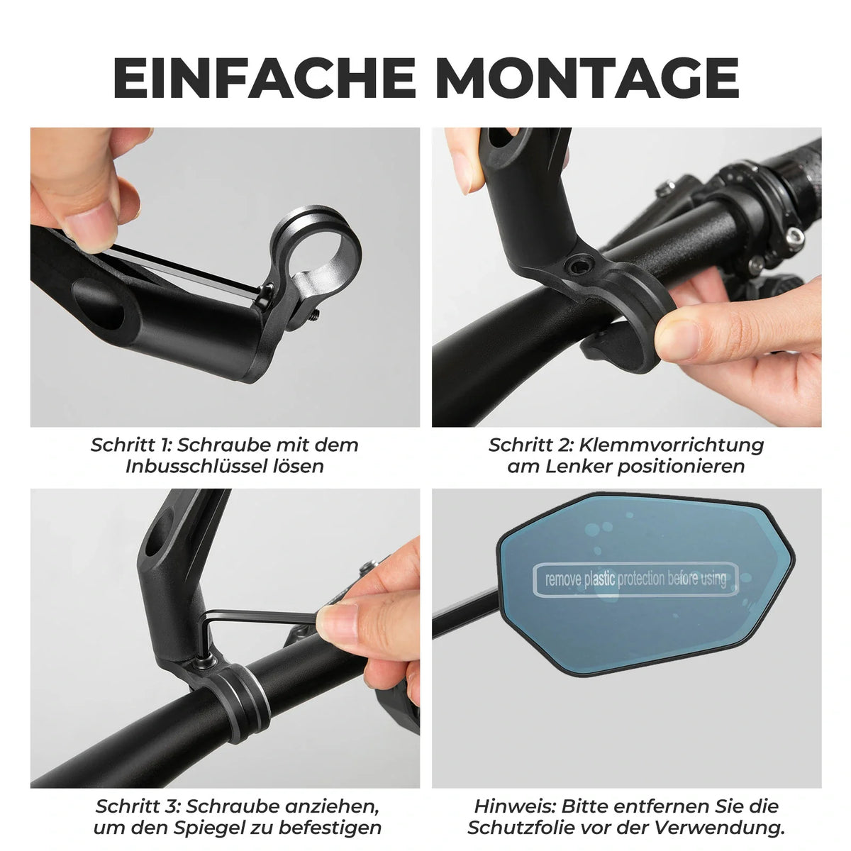 ROCKBROS Cykel-bag spejl til cykelstyr 20–23 mm