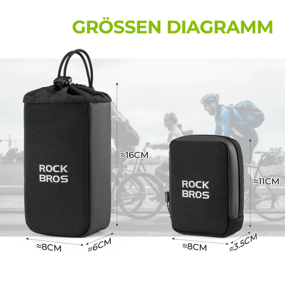 ROCKBROS Cykelsadeltaske med flaskeholder og 0,3L mini bærbar cykelsadeltaske