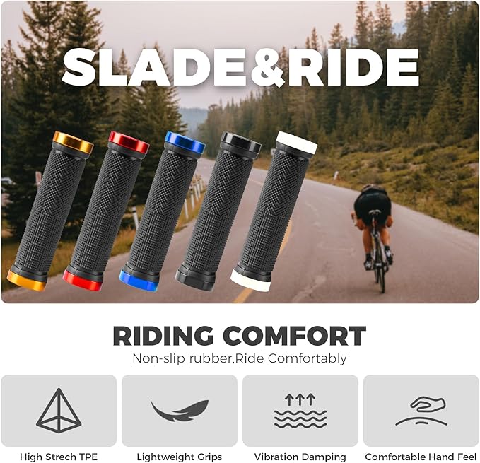 ROCKBROS Cykelhåndtag 22mm med aluminium Lock-On system