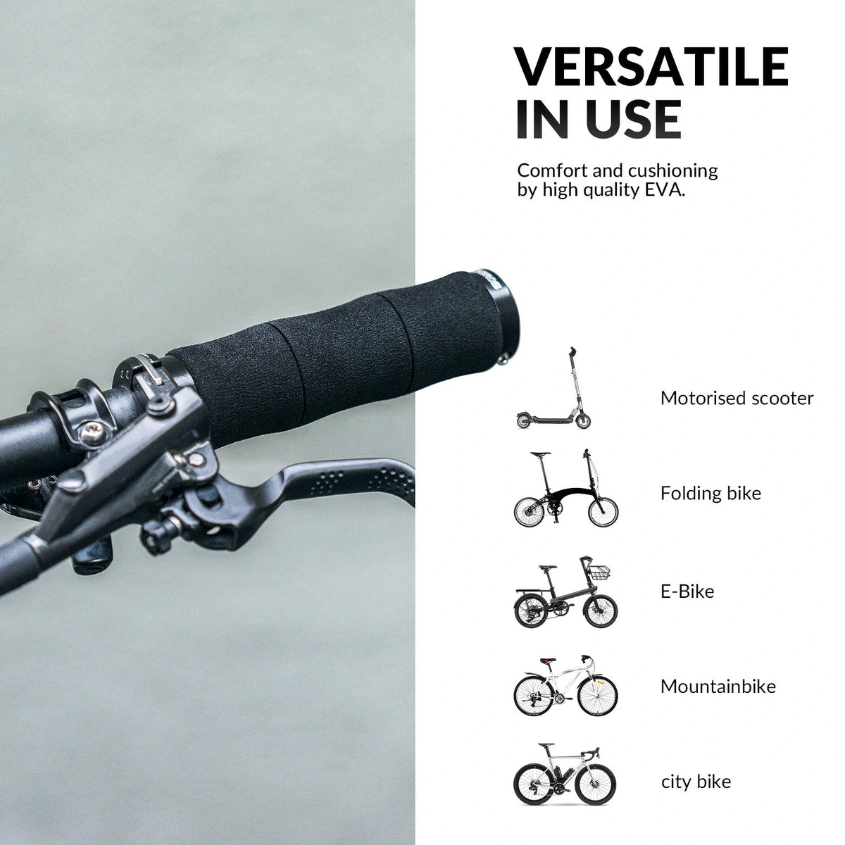 ROCKBROS Cykelhåndtag antiskrid Eva skum cykel styrhåndtag med aluminium 22MM