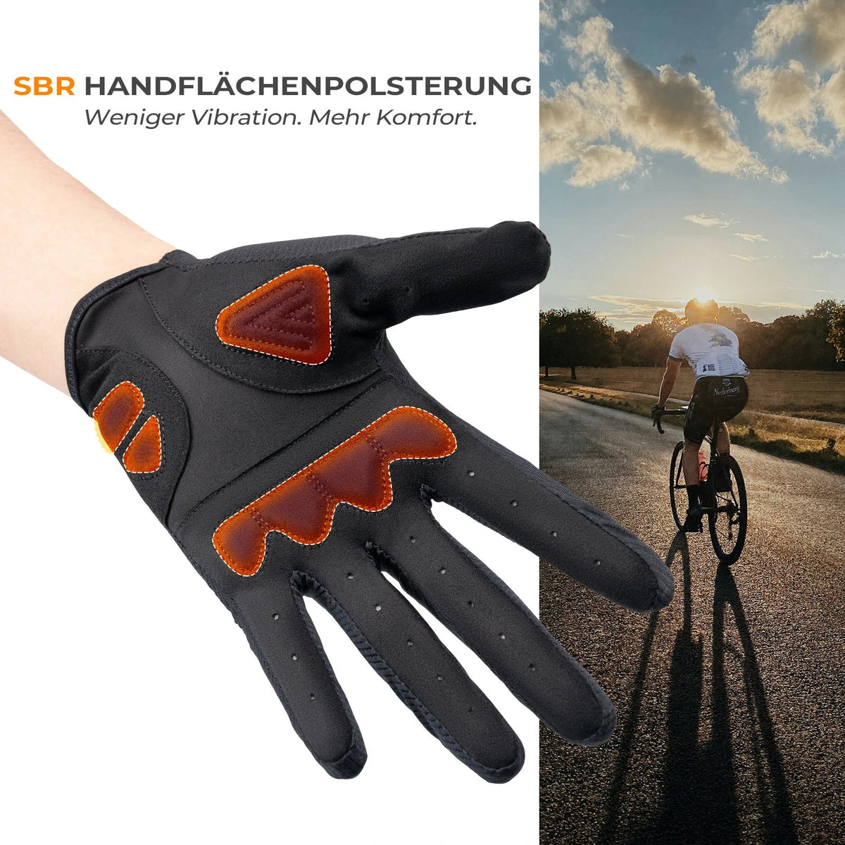 ROCKBROS Cykelhandsker, cykelhandsker med touchscreen på alle fingre