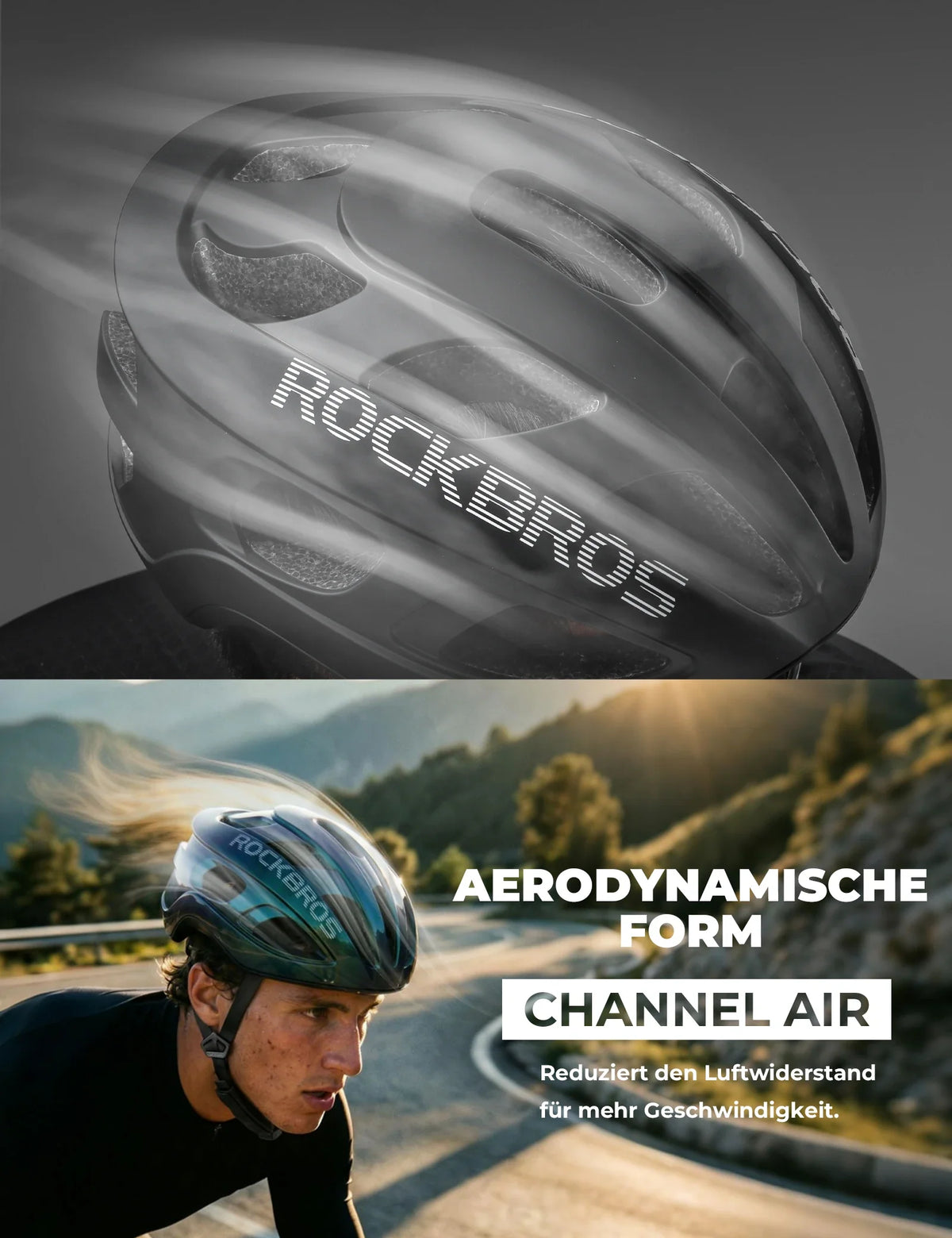 ROCKBROS Cykelhjelm 58-62cm Letvægt 240g Antibakteriel