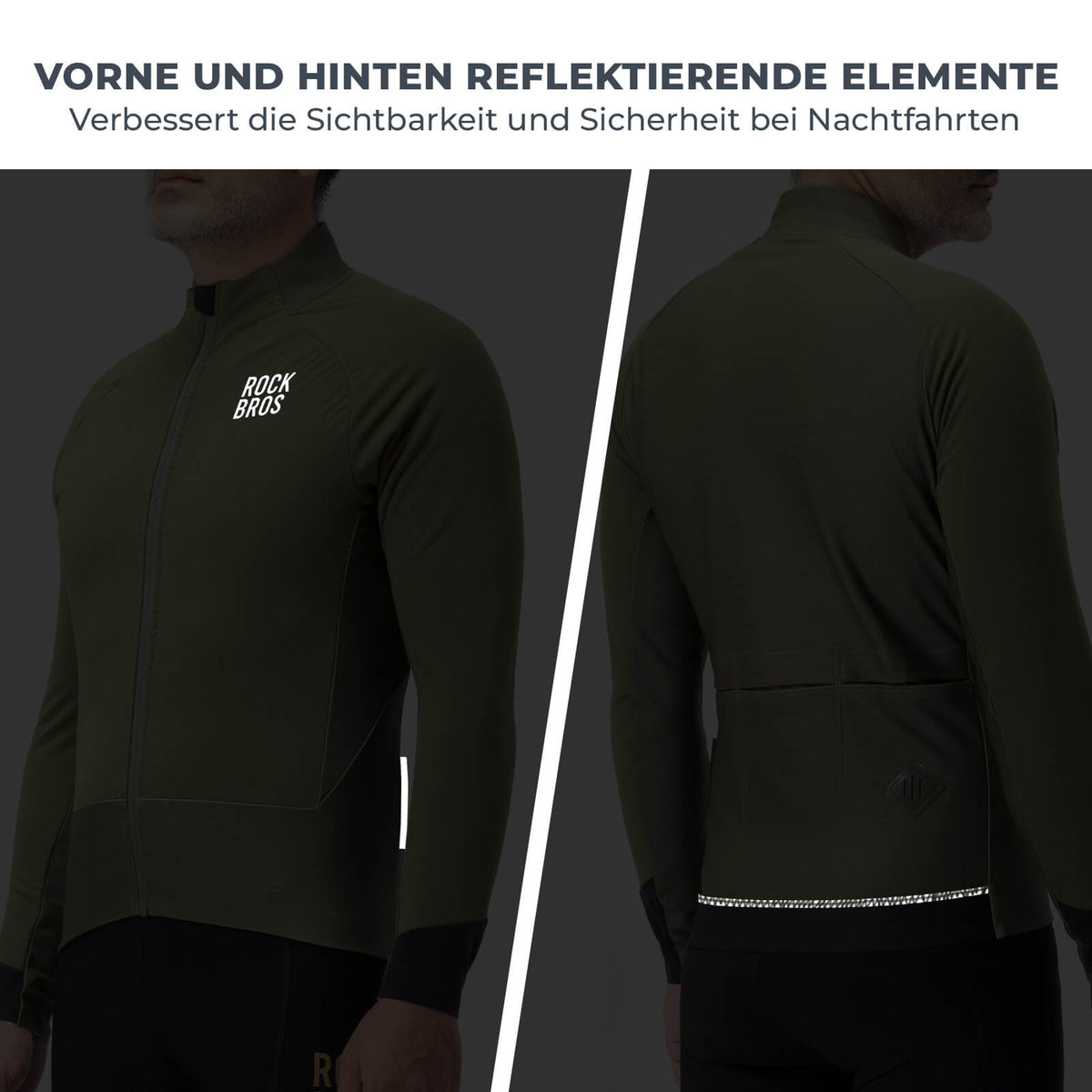 ROCKBROS Cykeljakke med reflekselementer Åndbar & Praktisk Herre
