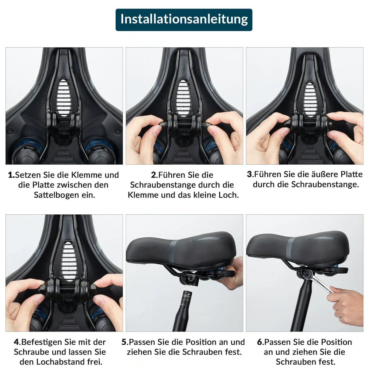 ROCKBROS Cykelsadel med memory foam, komfortabel & trykaflastende