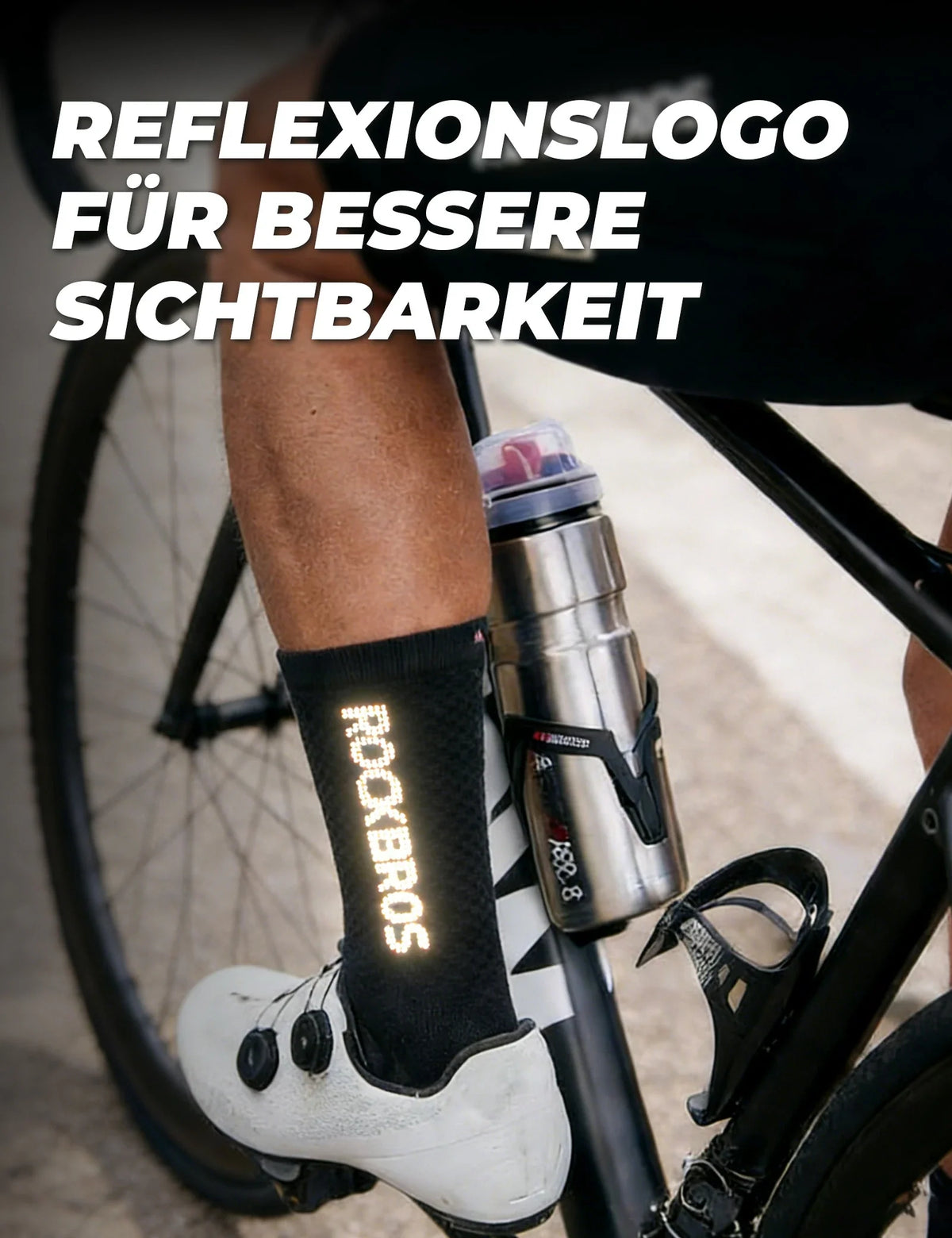 ROCKBROS Cykelsokker Reflekterende logo To-par-pakning