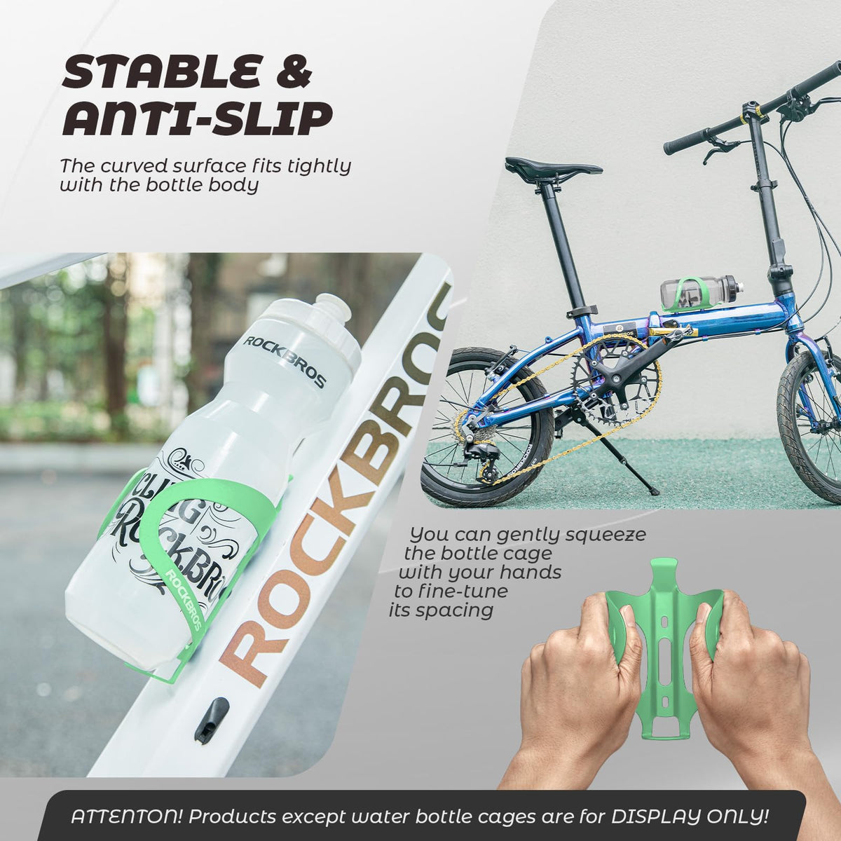 ROCKBROS Flaskeholder Cykel Drikkevareholder Let aluminiumslegering