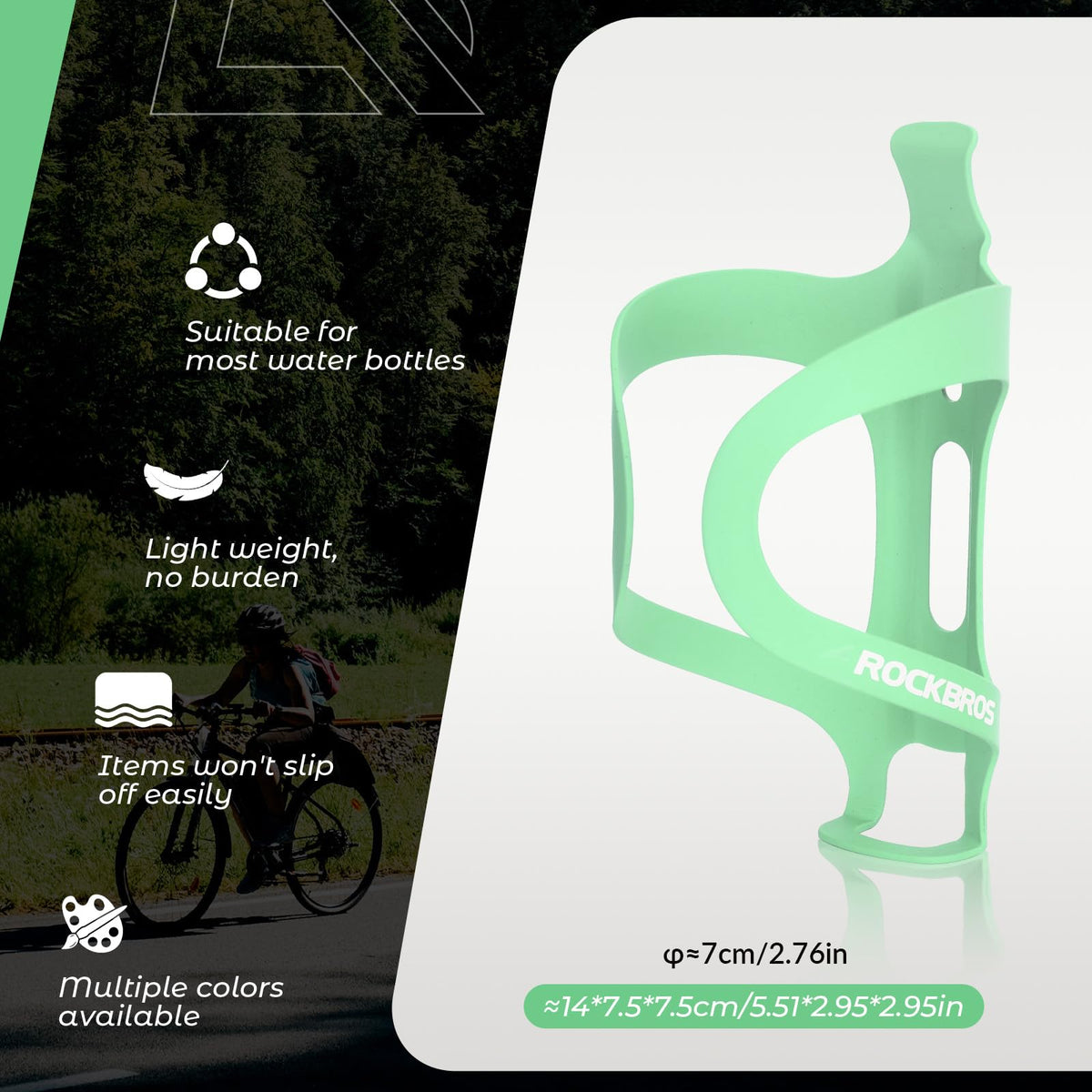 ROCKBROS Flaskeholder Cykel Drikkevareholder Let aluminiumslegering