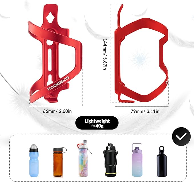 ROCKBROS Flaskeholder Cykel Drikkeholder Drikkeflaskeholder aluminiumslegering ca. 40g