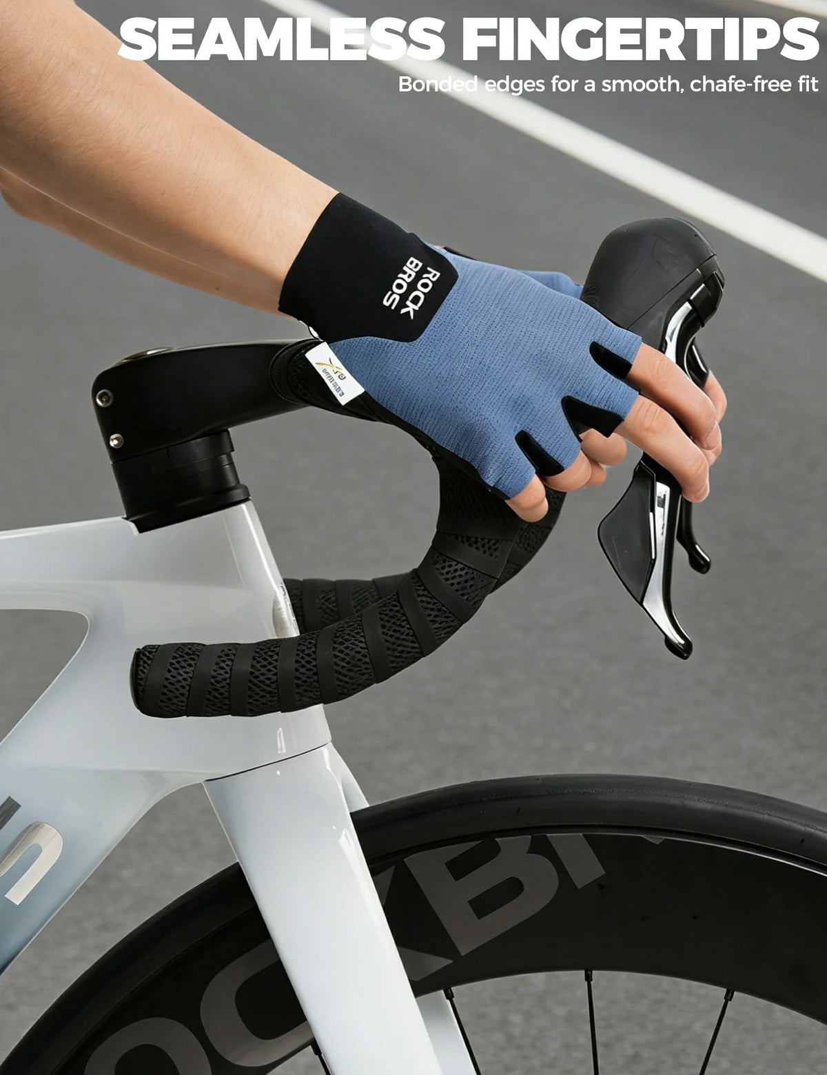 ROCKBROS Halvfinger cykelhandsker med PORON XRD polstring