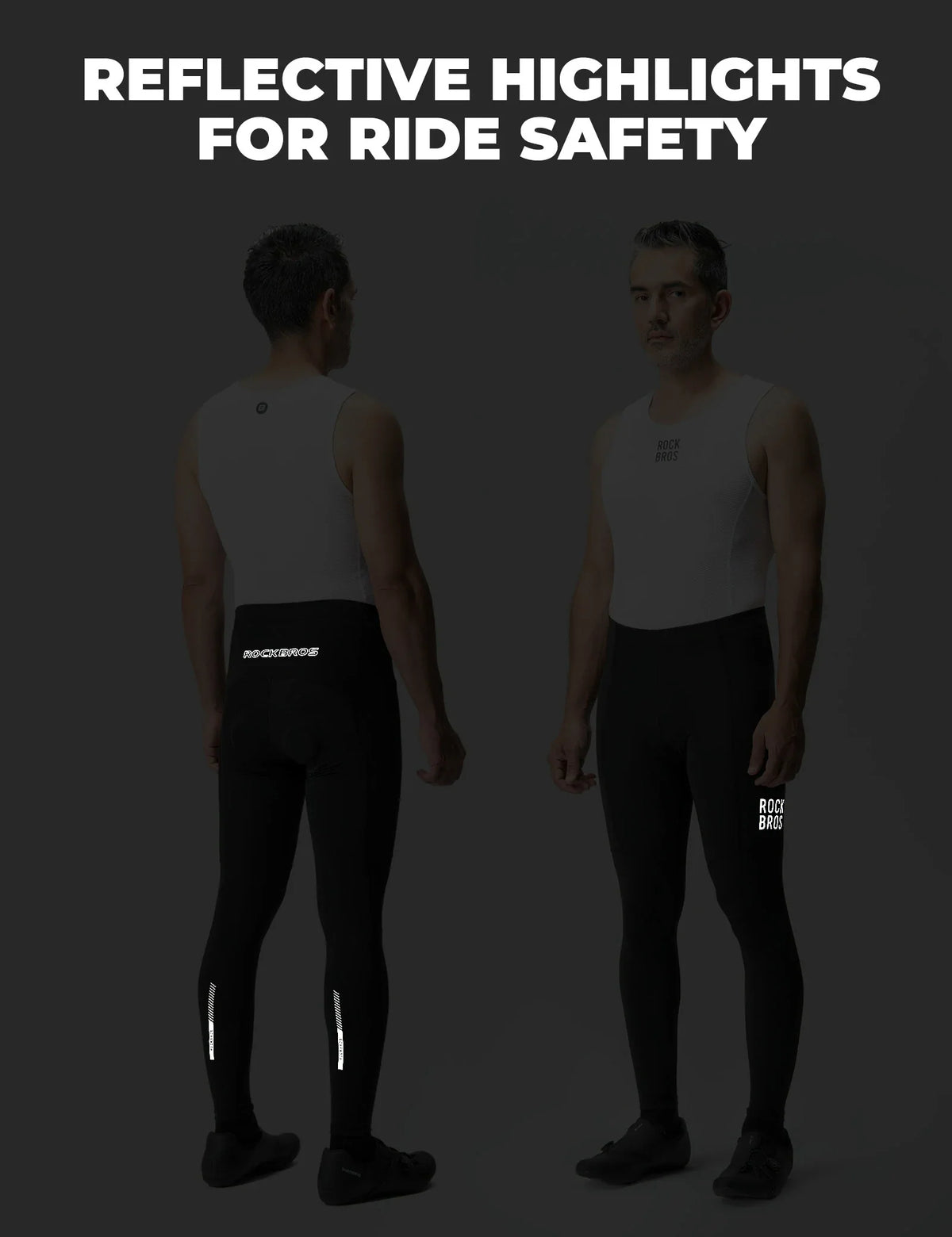 ROCKBROS Herre cykelbukser - 3D Ergonomisk snit, 6H+