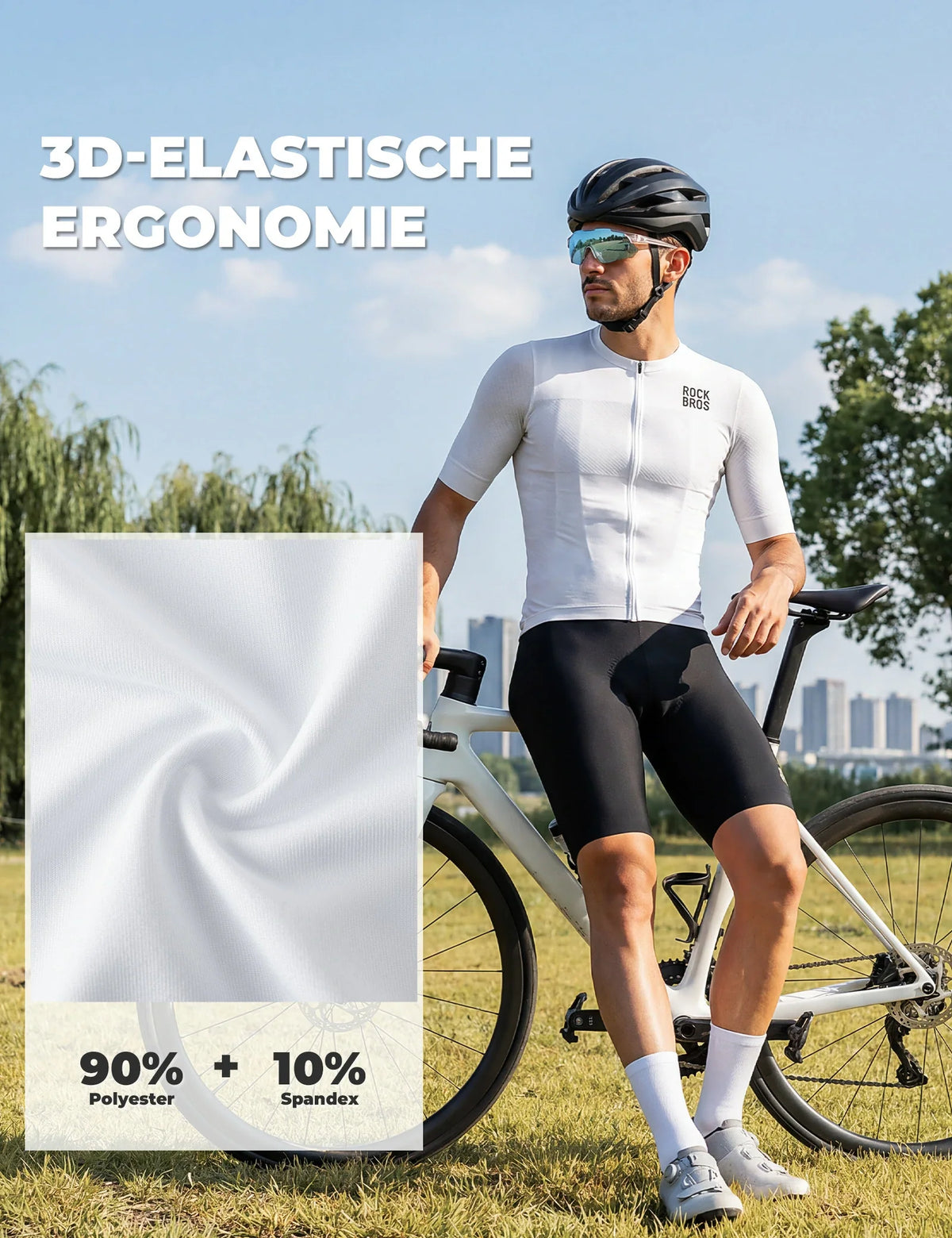 ROCKBROS Herre Kortærmet Cykeltrøje