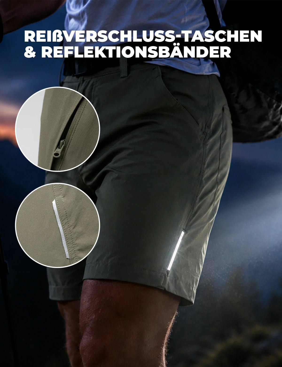 ROCKBROS Herre Sommer Shorts Army Grøn