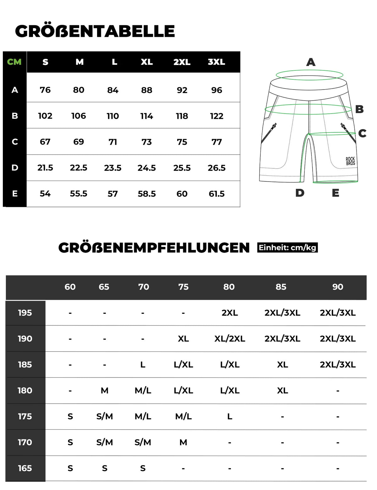 ROCKBROS Herre Sport Shorts Cykelshorts - Magnetisk taljelukning, 4-lommer-design