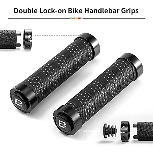 ROCKBROS Styrgriffe Anti-Skrider Cykelgriffe Lock-On Design Cykelgriffe