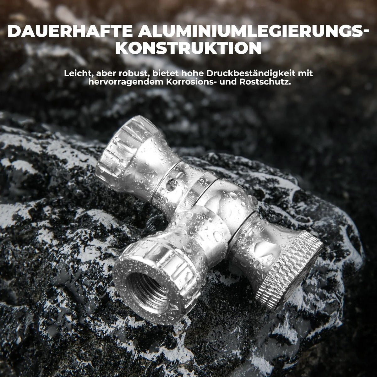 ROCKBROS Mini cykelpumpe med CO₂-adapter - Bærbar, Presta & Schrader kompatibel, op til 80 PSI