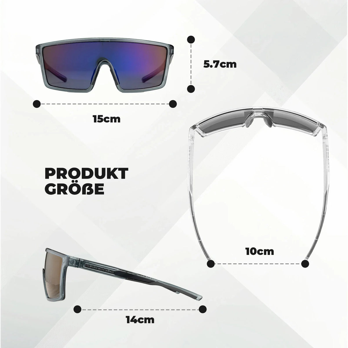 ROCKBROS Polariseret cykelbrille, UV400 med TR90 stel