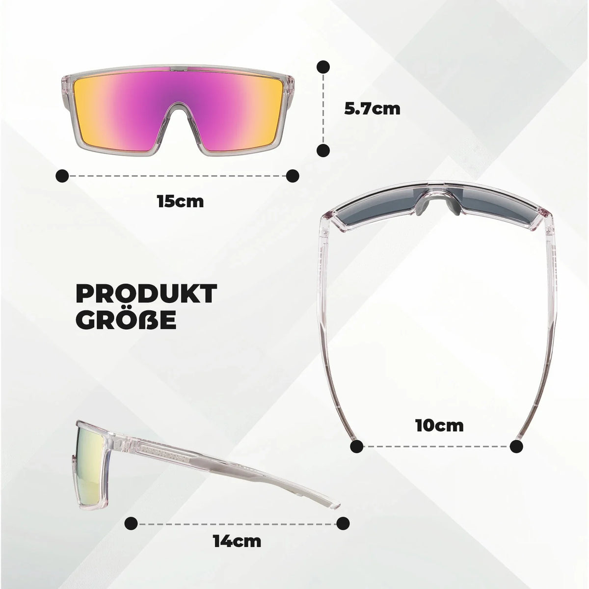 ROCKBROS Polariseret cykelbrille, UV400 med TR90 stel