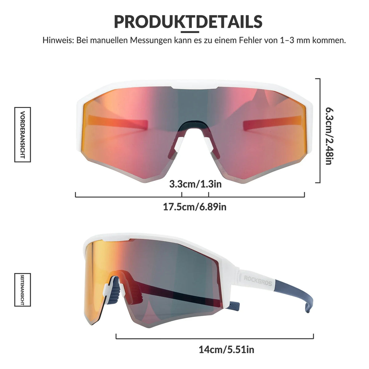 ROCKBROS Polariseret cykelbrille med justerbare stænger