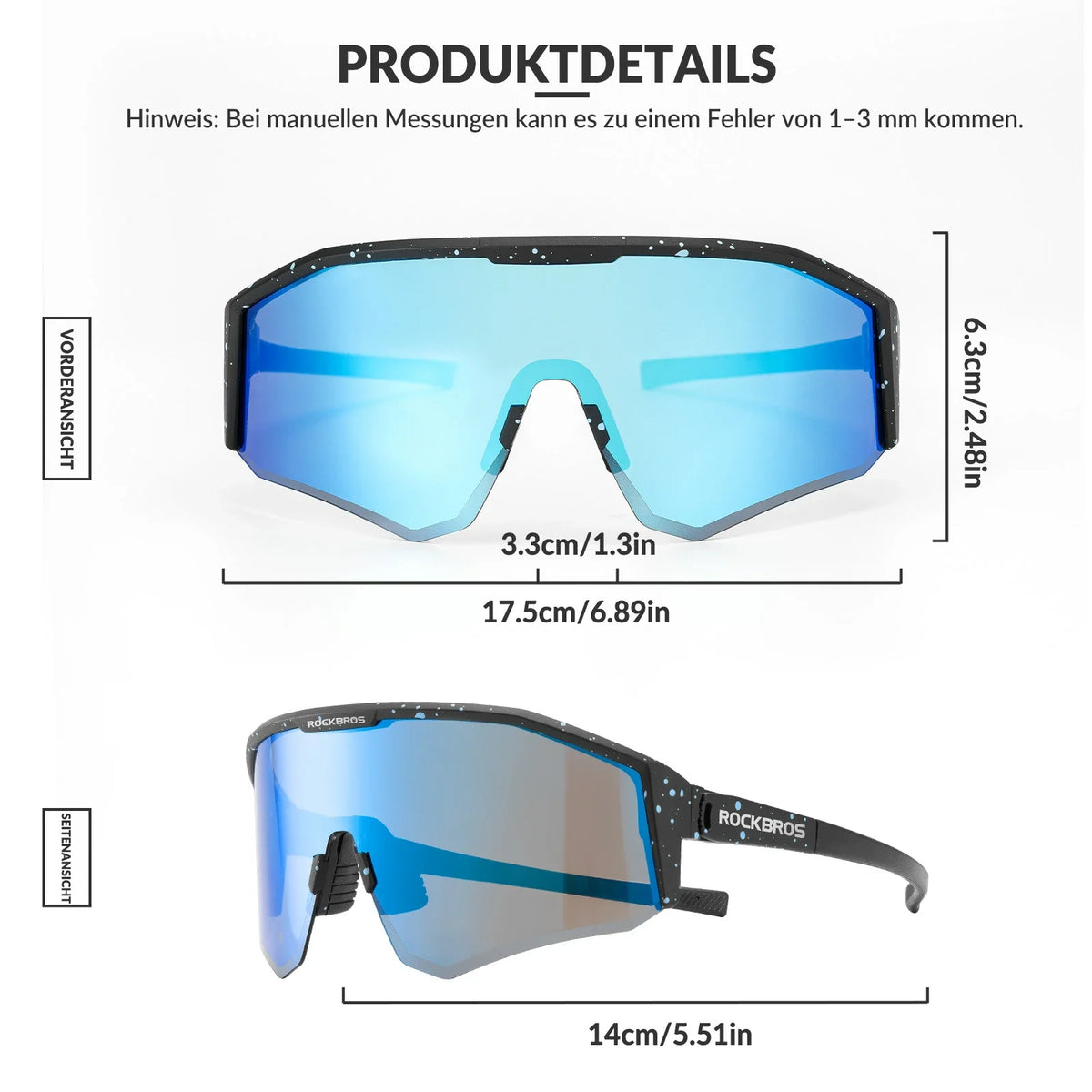 ROCKBROS Polariseret cykelbrille med justerbare stænger