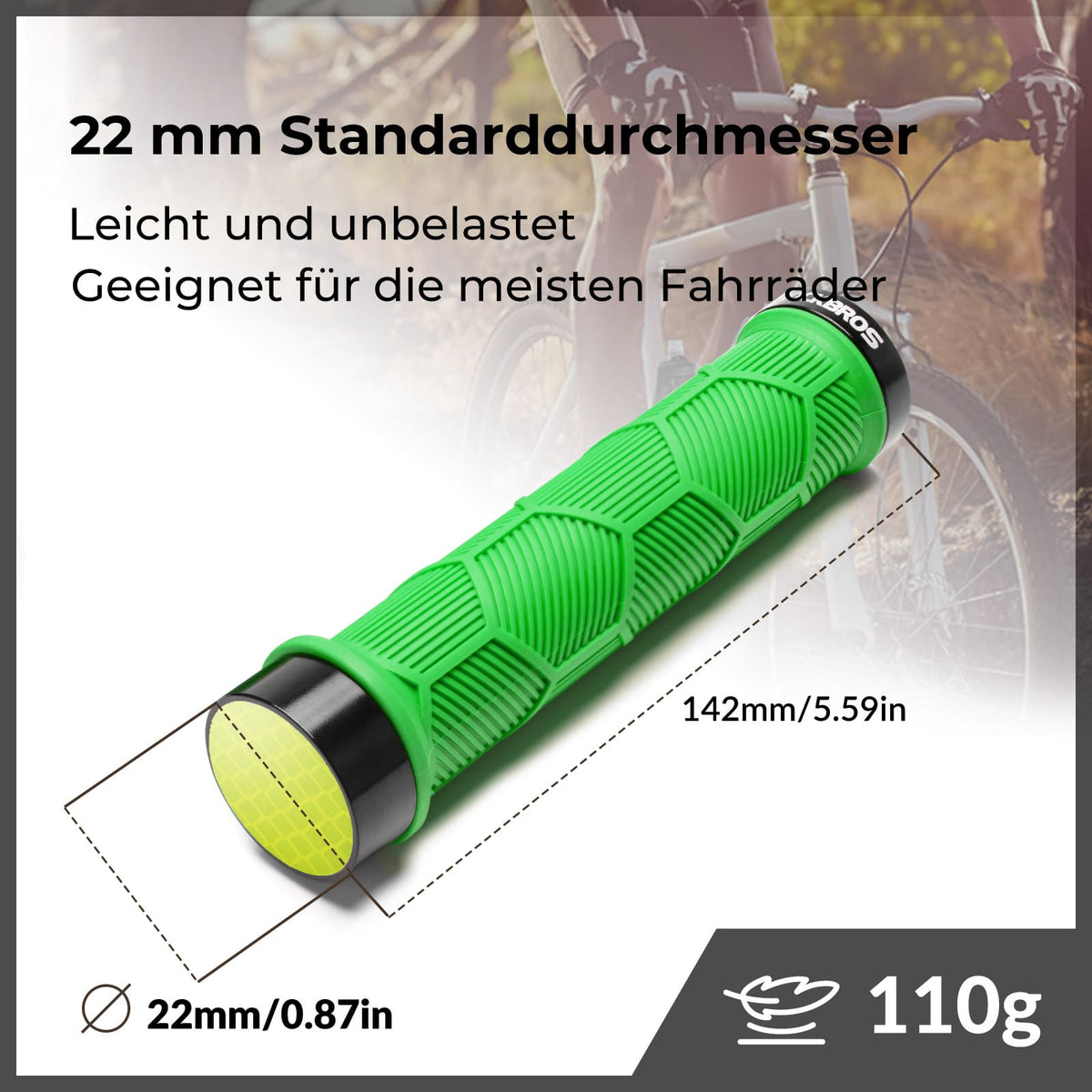 ROCKBROS Cykel styrbånd dobbelt lås til 22,2mm styr
