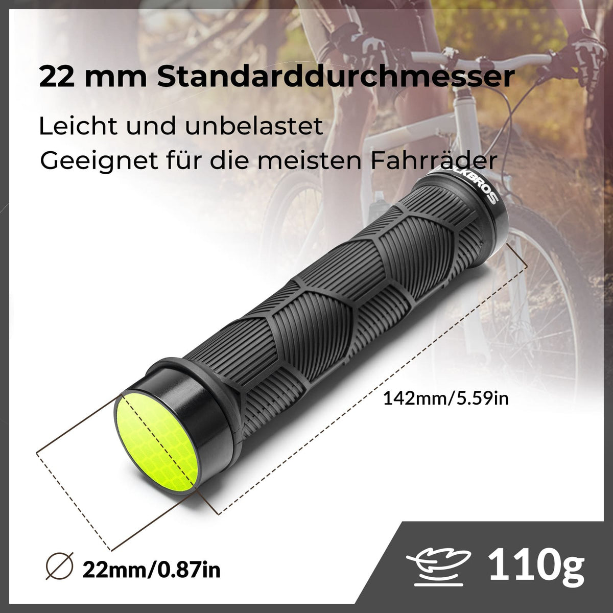 ROCKBROS Cykel styrbånd dobbelt lås til 22,2mm styr