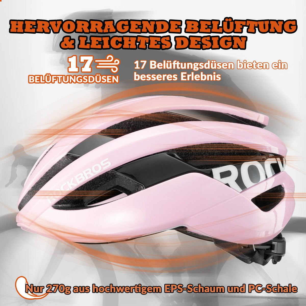 ROCKBROS Cykelhjelm Sport Mountainbike Beskyttelseshjelm Åndbar 54-58cm