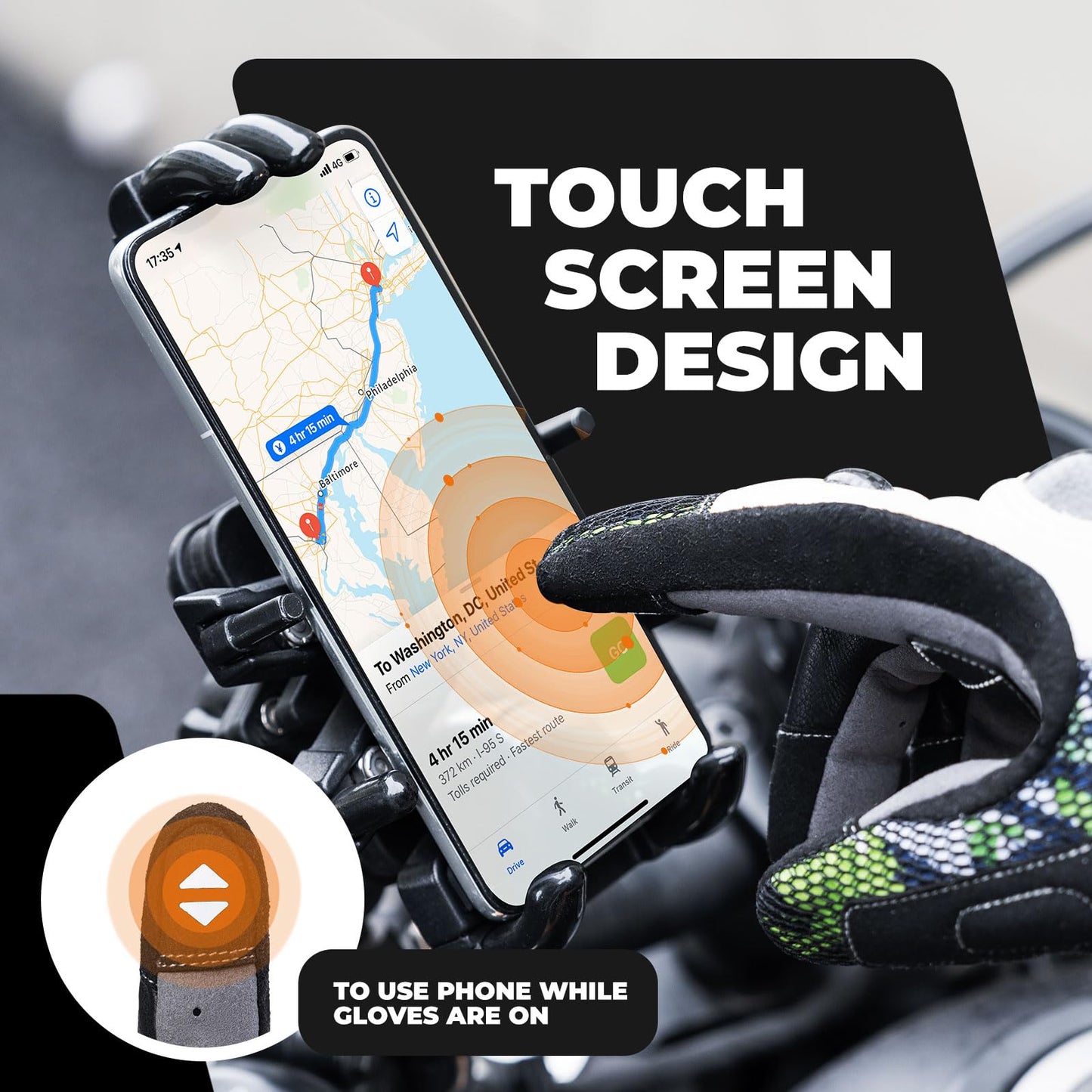 Herre- og damehandsker med touchscreen, vinterhandsker, ROCKBROS
