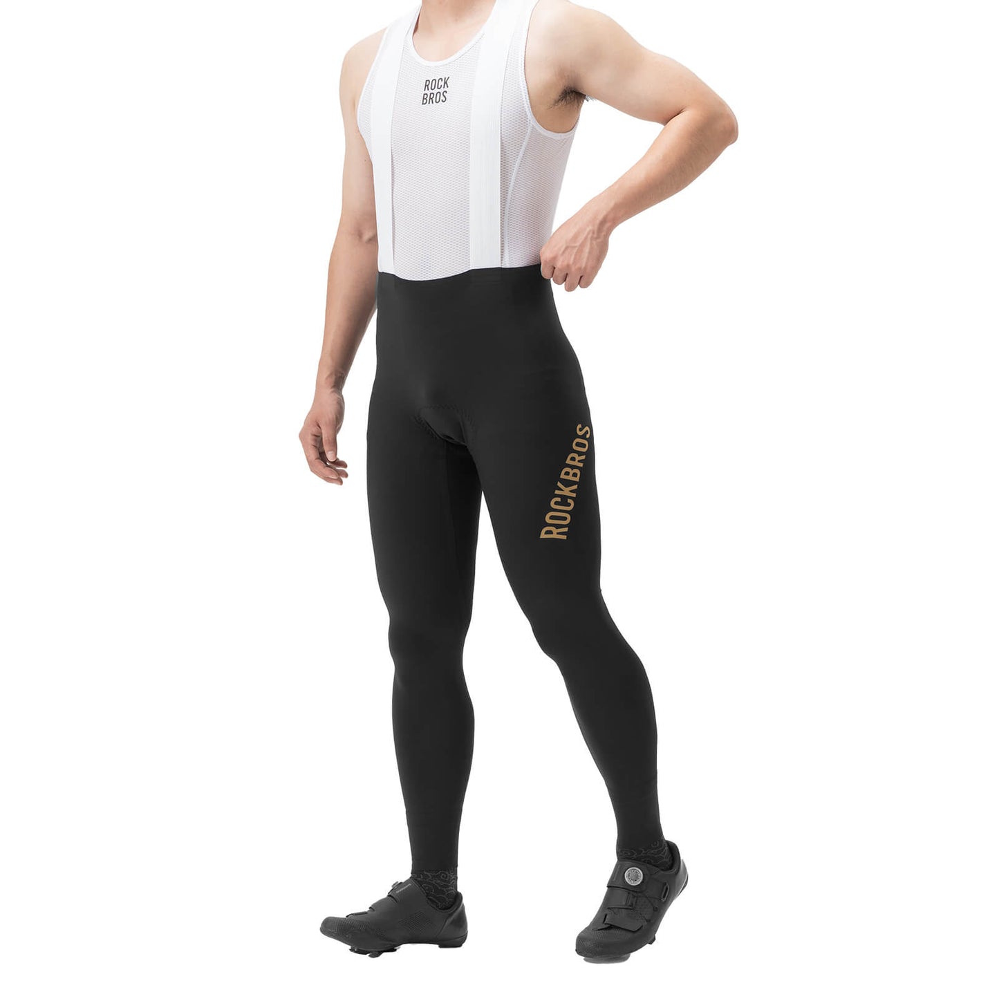 Lange, polstrede cykeltights til mænd, ROCKBROS