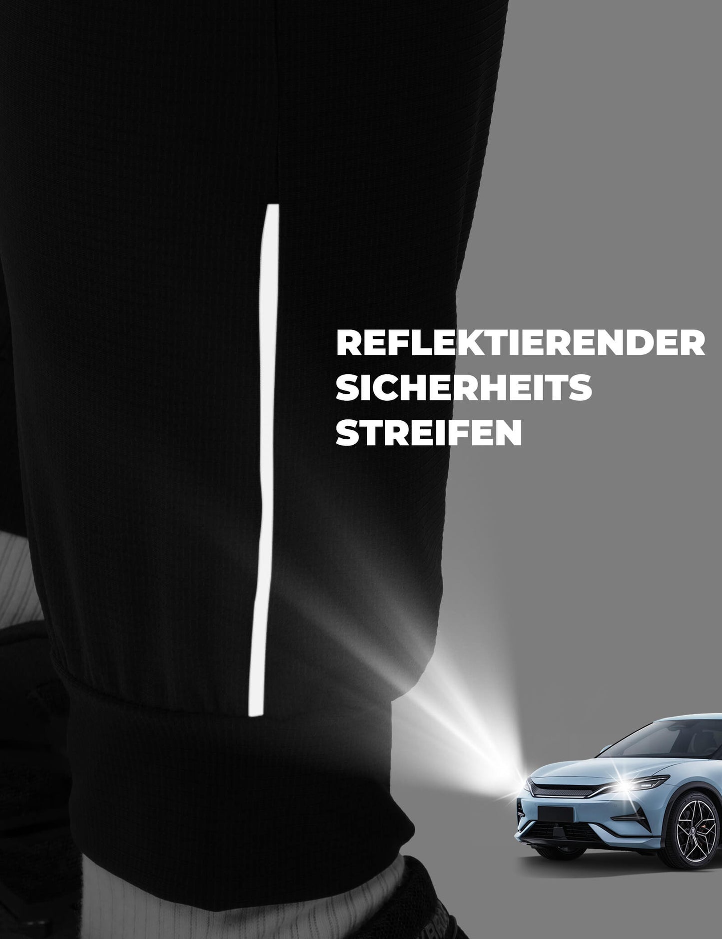 Herrecykelbukser med elastisk pasform og sikkerhedsstrimler ROCKBROS