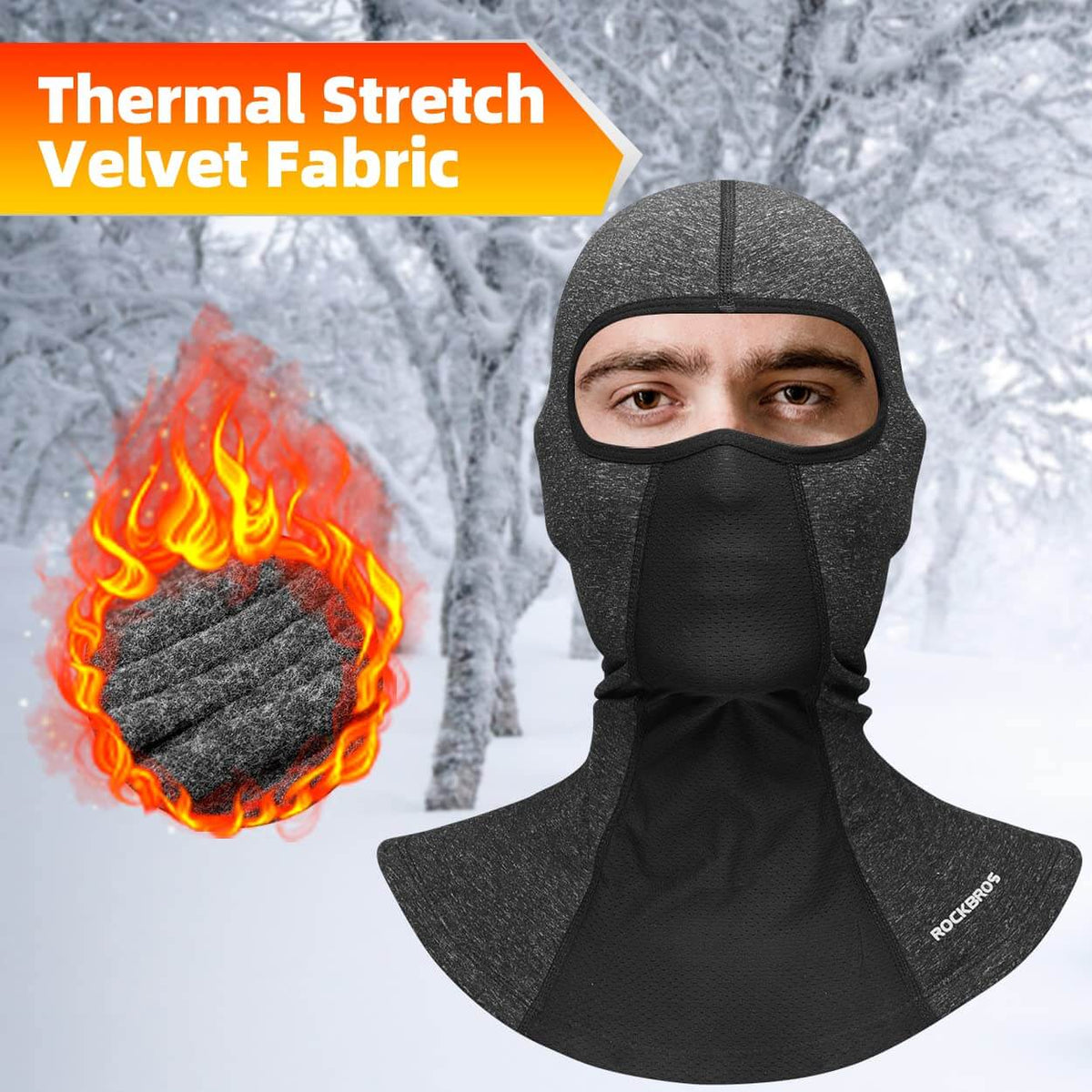 ROCKBROS Stormhue Vinter Balaclavas til Outdoorsport