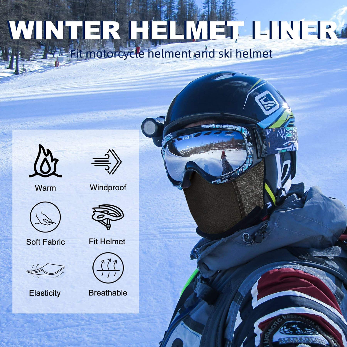 ROCKBROS Stormhue Vinter Balaclavas til Outdoorsport