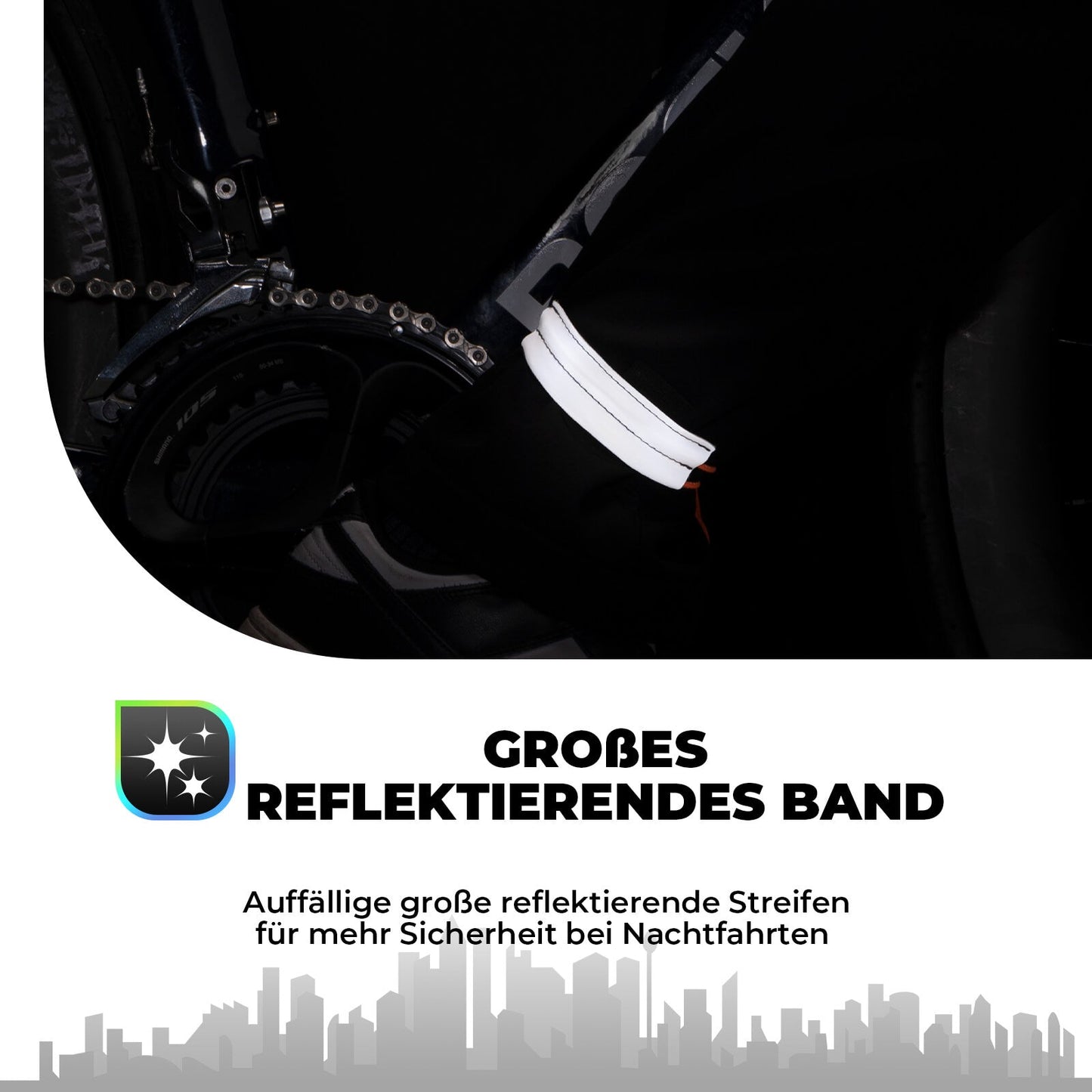 Reflekterende linning til cykling, refleksbånd ROCKBROS