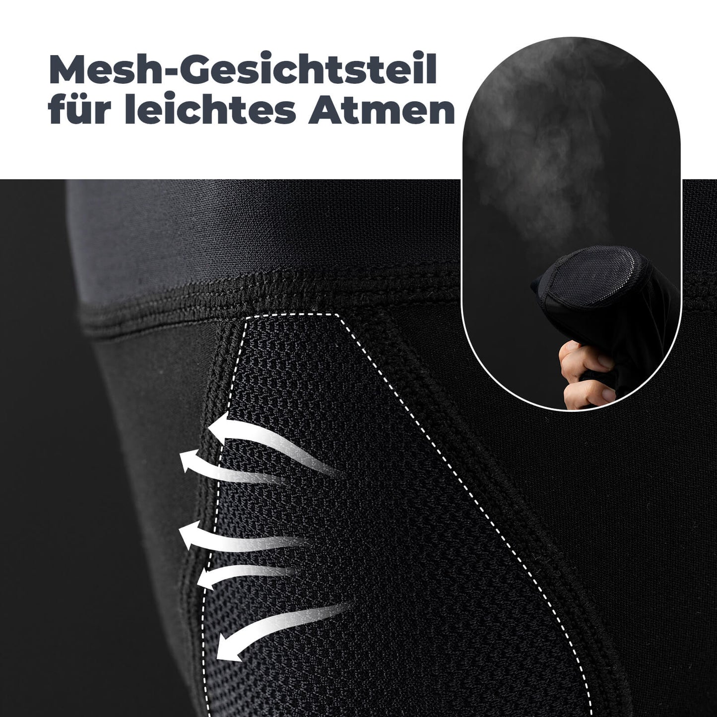 Elefanthue, vindtæt, åndbar fleece, til udendørssport, unisex, ROCKBROS