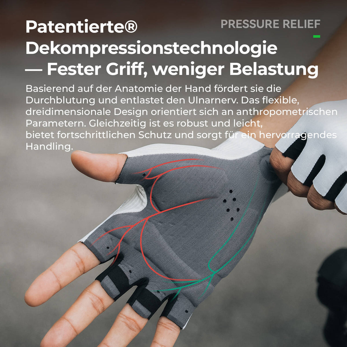ROCKBROS Elastic Interface® Halvfinger cykelhandsker