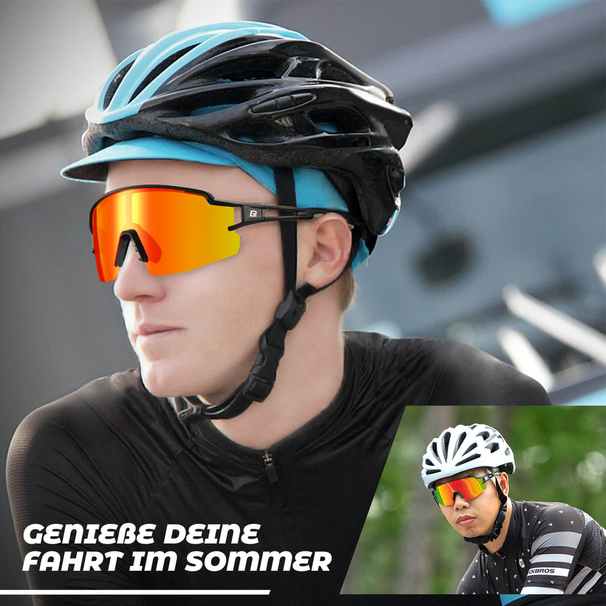 ROCKBROS Cykelbrille Fotokromatiske Solbriller UV400-beskyttelse