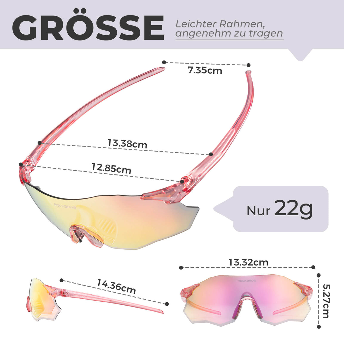 ROCKBROS Cykelbriller Selvvældende UV400-Bes Uden Ramme -SWIFT