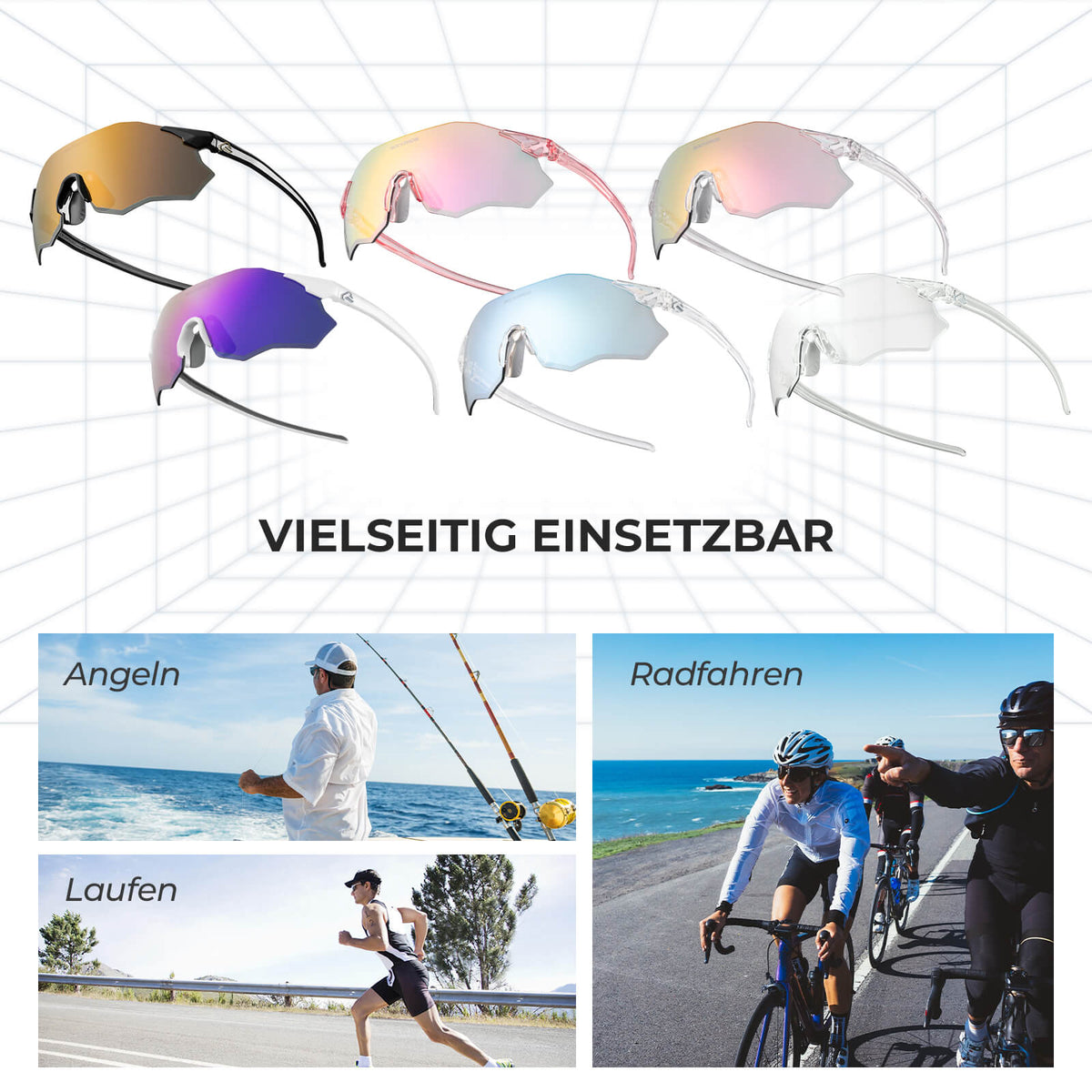ROCKBROS Cykelbriller Selvvældende UV400-Bes Uden Ramme -SWIFT