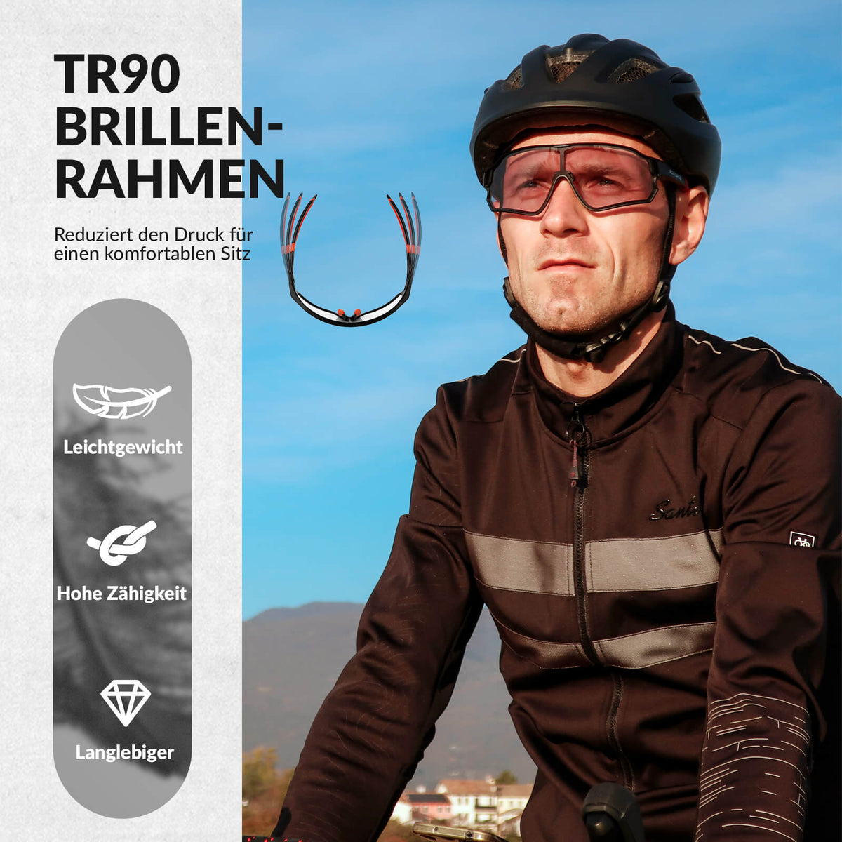 ROCKBROS Fjerlet Polariseret Cykelbrille (UV400)