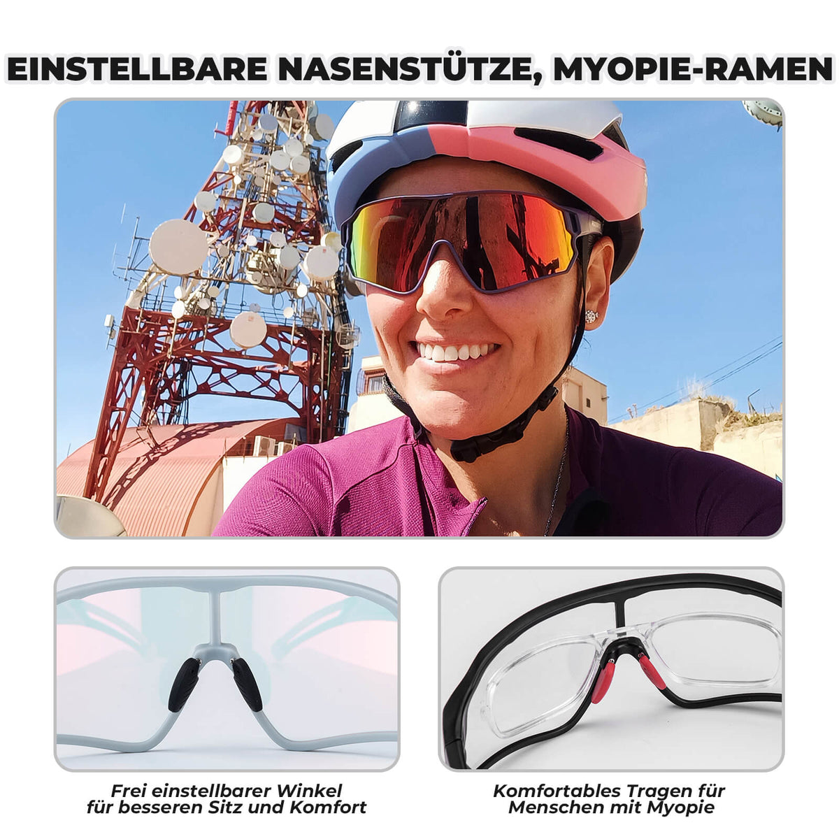 ROCKBROS Dynamisk cykelbrille med UV400-solfilter
