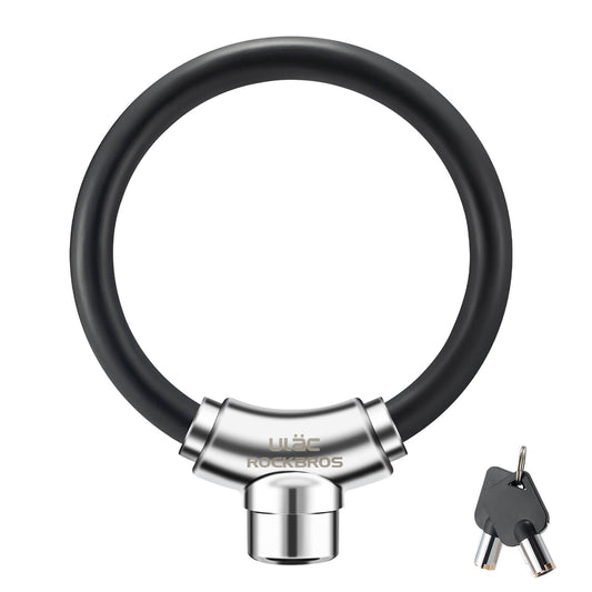 Cykellås med kabellås og velcrolukning, ingen nøgle nødvendig, ROCKBROS