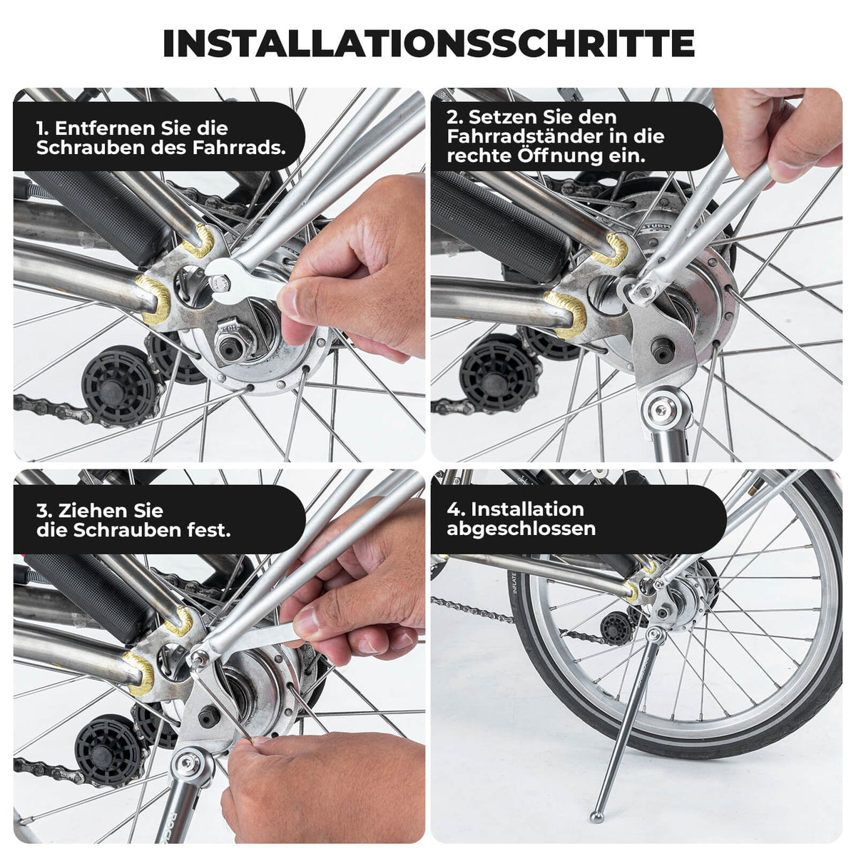 ROCKBROS Cykelstativ til folderygler Sidestativ til Brompton 16 tommer