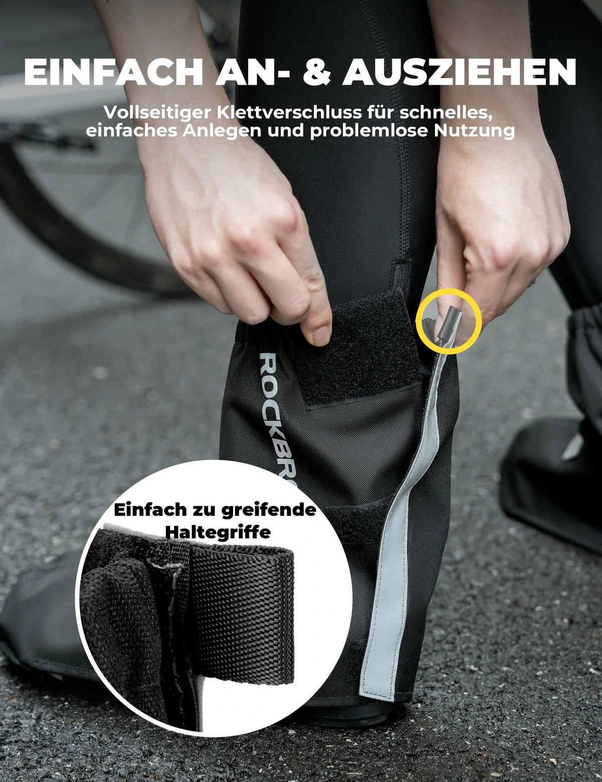 ROCKBROS Cykelskoovertræk Reflekterende Vandtætte med Velcrolukning